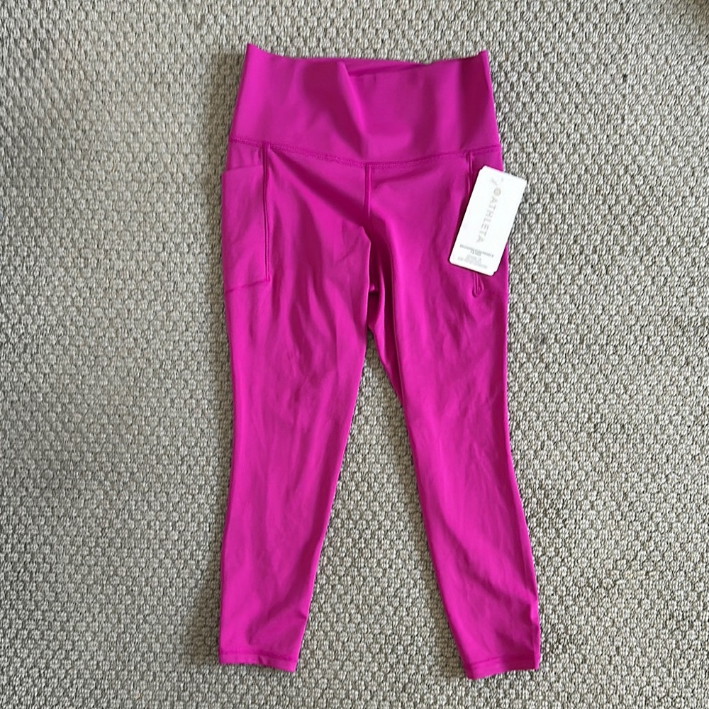 NWT Athleta SALUTATION STASH II Pink Leggings